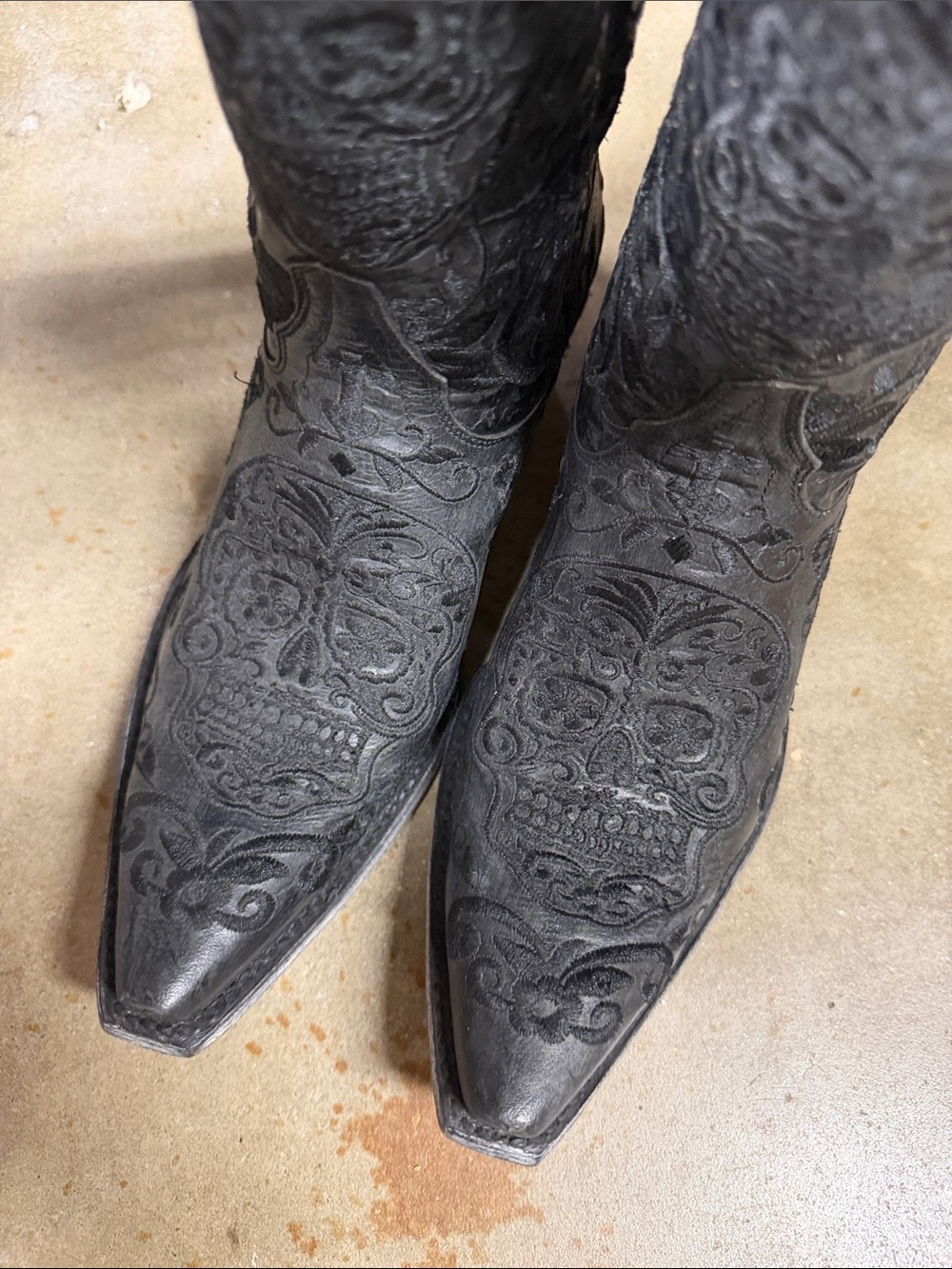 Old Gringo Black Embroidered Western Boots - Picture 3 of 5